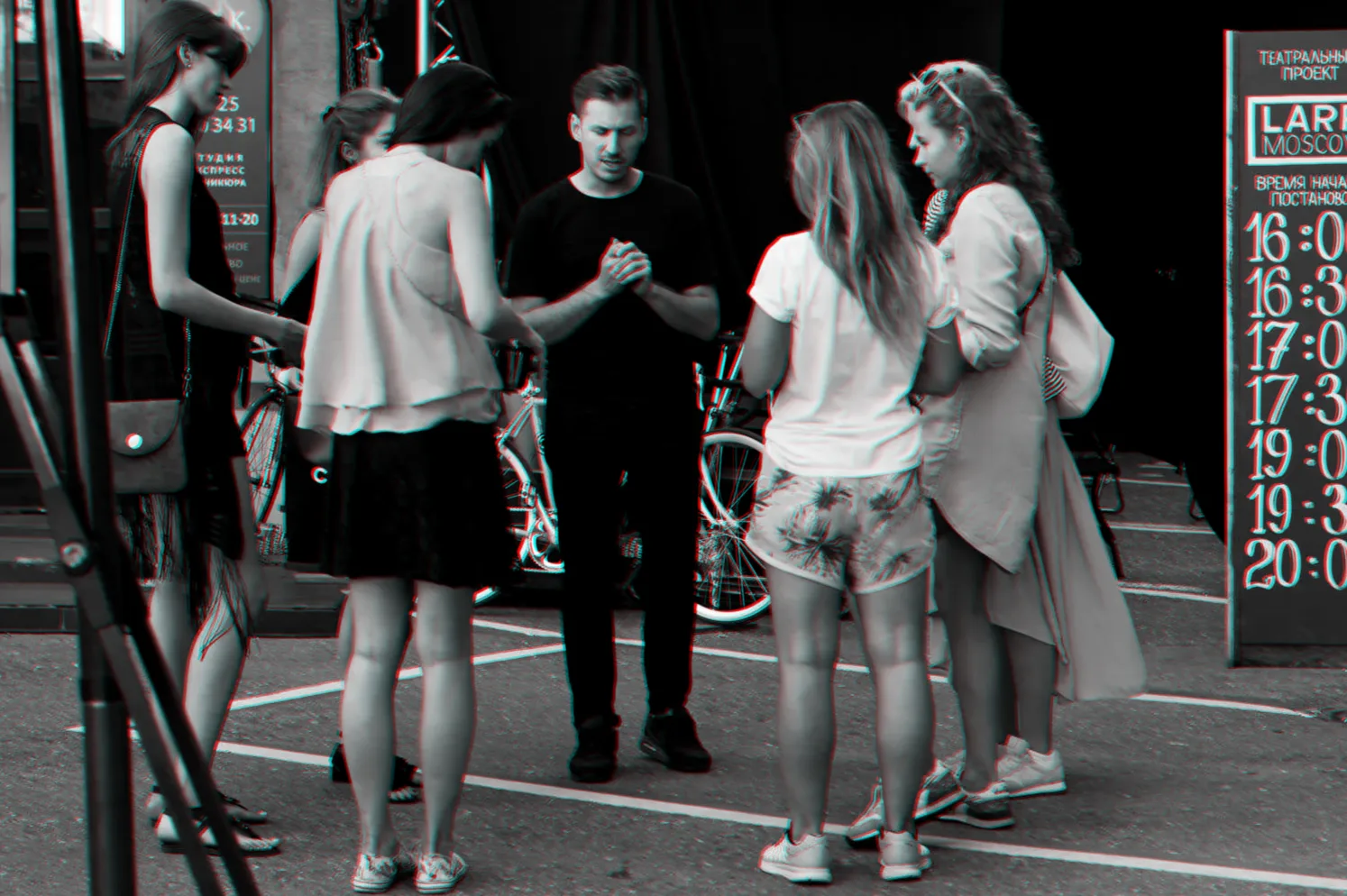A game master briefing a new group