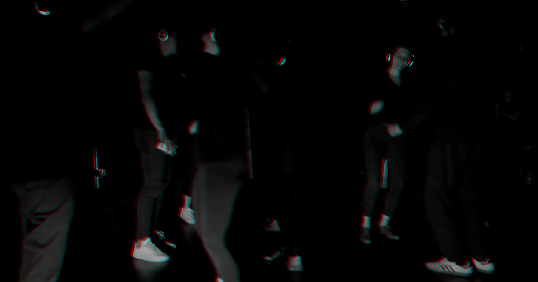 The group moving together